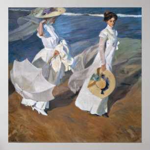 Poster Sorolla - Promenade le long de la côte