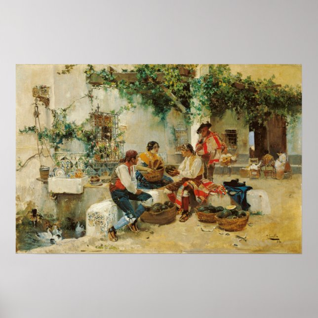 Poster Sorolla - Vente de melons (Devant)