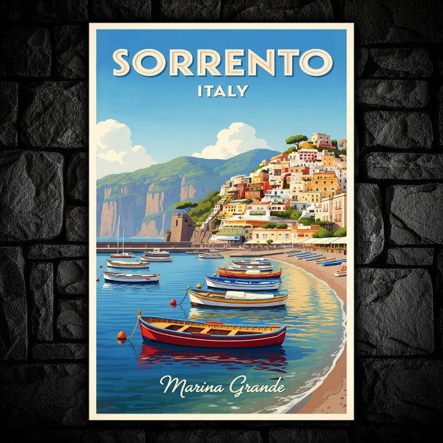 Poster Sorrento, Italie : Une collection d'affiches Vinta (Créateur téléchargé)