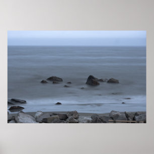 Poster Sorti de l'impression bleue