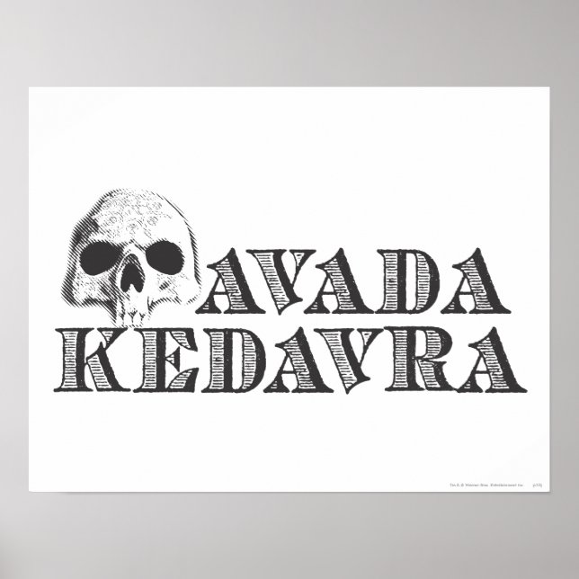 Poster Sortilège Harry Potter | Avada Kedavra (Devant)