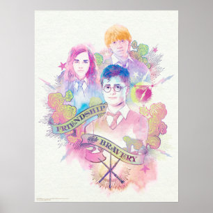 Poster Sortilège Harry Potter   Harry, Hermione et Ron da