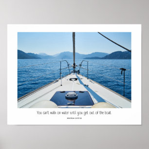 Poster Sortir du bateau prend foi.