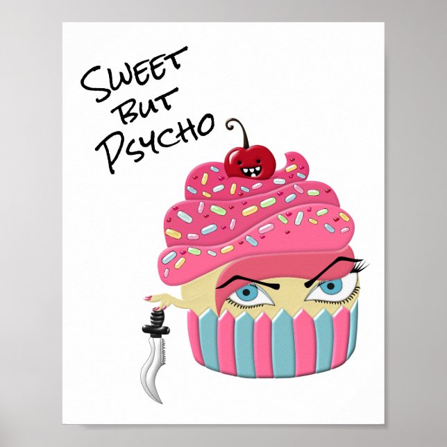 Poster Sote rose Kawaii Cupcake Art Halloween (Devant)