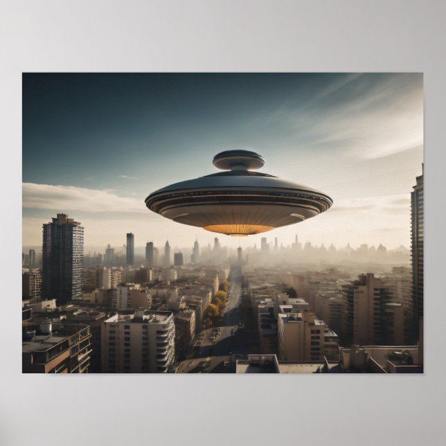 Poster Soucoupe volante UFO (Devant)
