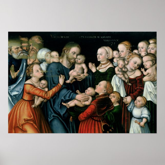 Poster Souffrez les petits enfants à venir vers moi, 1538 (Devant)