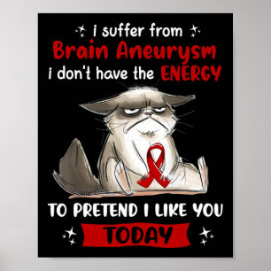 Poster Souffrir de l'Aneurysme Cerveau Sensibilisation Fu
