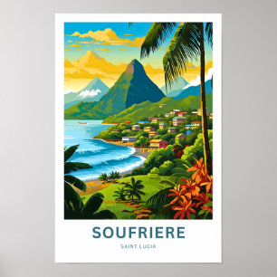 Poster Soufrière Sainte-Lucie