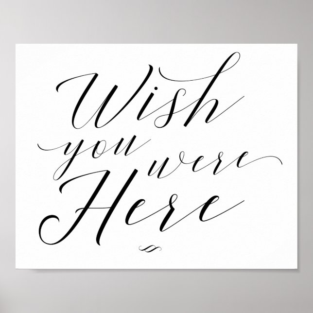 Poster Souhaitez-Vous Été Ici Calligraphie Signal Mémoria (Devant)