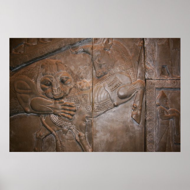 Poster Soulagement persan : Lion & Bull (Devant)