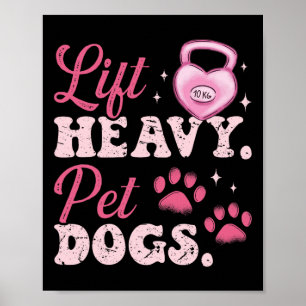 Poster Soulever des chiens de compagnie lourds musculatio