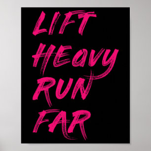 Poster Soulever lourd courir loin hybride sport fitness c