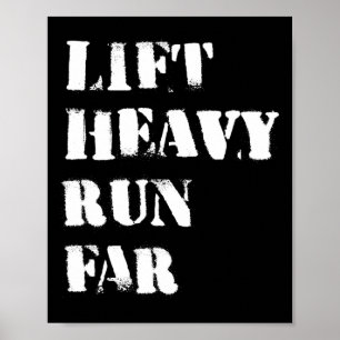 Poster Soulever lourd courir loin Sport Fitness Hybride C