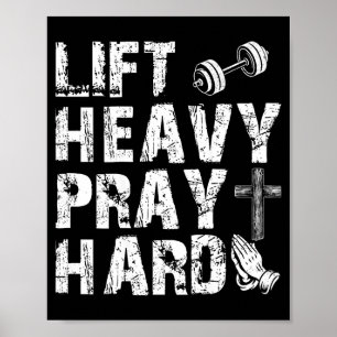 Poster Soulever Lourd Priez Fort Gym Entraînement Cadeau