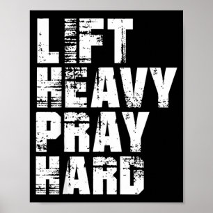 Poster Soulever Lourds Prier Fort Gym Cadeau Chrétien pou