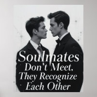 Soulmates Gay Couple Love Citation Art