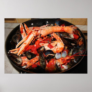 Poster Soupe de fruits de mer