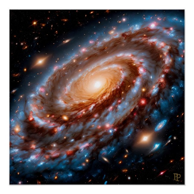 Poster Soupe de galaxie spirale (Devant)