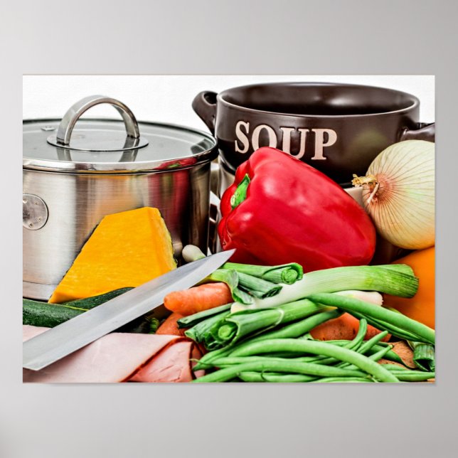 Poster Soupe maison...Yum ! (Devant)