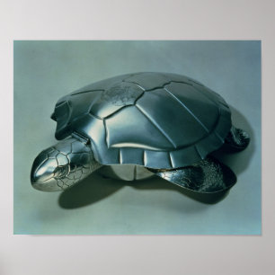 Poster Soupière de soupe sous la forme d'une tortue,