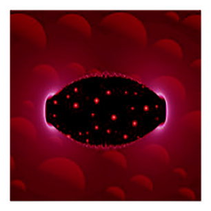 Poster Source Alien D'Énergie Avec Sphères Arrière - plan