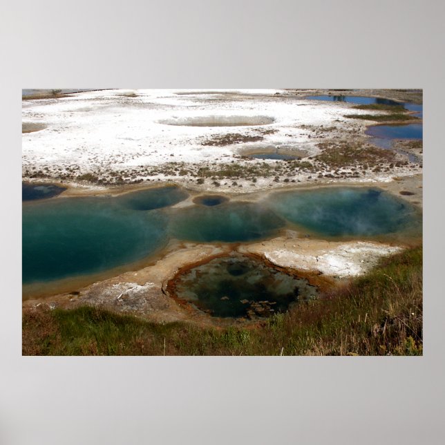 Poster Sources chaudes bleues Yellowstone (Devant)