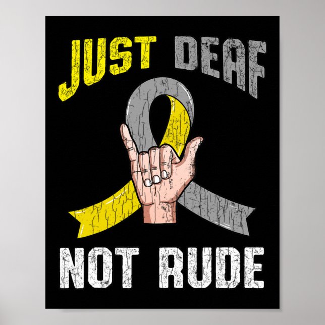 Poster Sourd Pas Rude Apparence Sensibilisation Asl Langu (Devant)