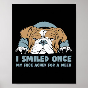 Poster Souriez Une Fois Mon Visage Aimé Pendant Une Semai