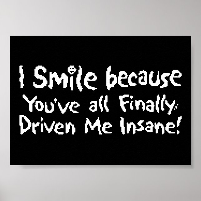 Poster Sourire fou (Devant)