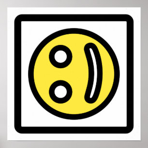 Poster Sourire qui n'est pas tout à fait juste – Impressi