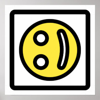 Poster Sourire qui n'est pas tout à fait juste – Impressi