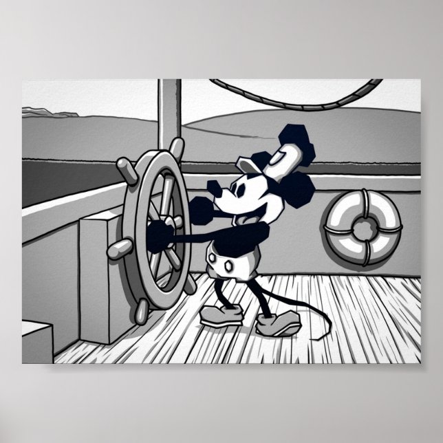 Poster Souris de cueillette en bateau à vapeur (Devant)