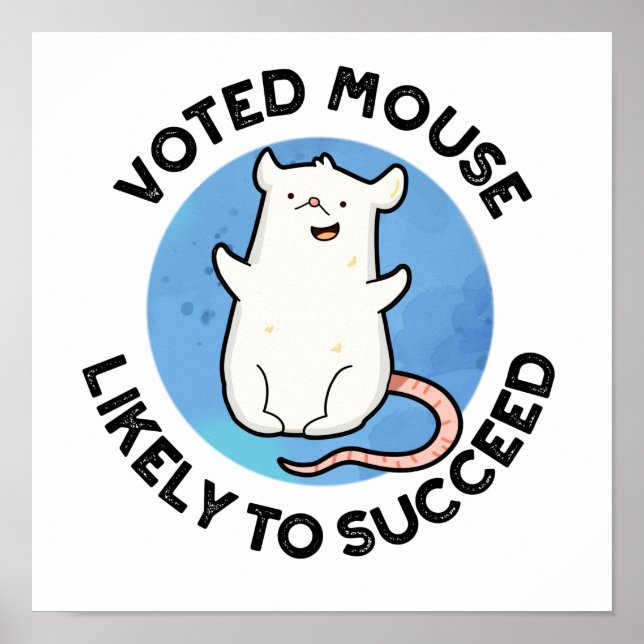 Poster Souris Votée Susceptible De Réussir Un Jeu D'Anima (Devant)