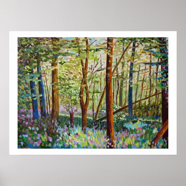 Poster Sous-bois au printemps (Devant)