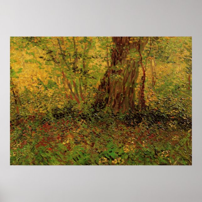 Poster Sous-bois par Vincent van Gogh (Devant)