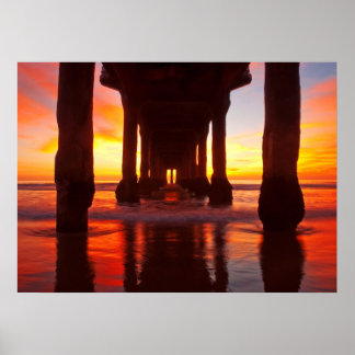 Poster Sous la jetée de Manhattan Beach Pier
