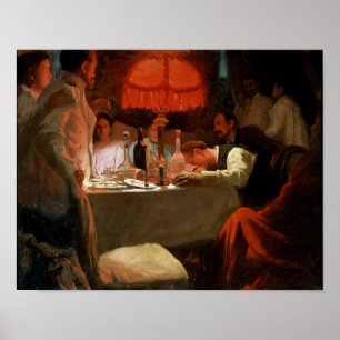 Poster Sous la lumière rouge, c.1910