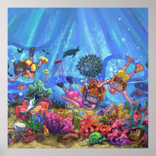 Poster Sous la mer
