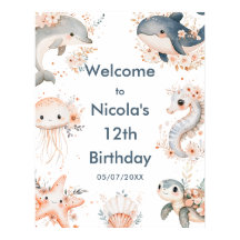Sous la mer Animaux fête d'anniversaire Bienvenue