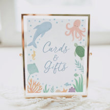 Sous la mer Océan Baby shower cartes et cadeaux