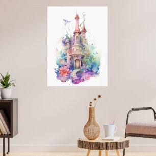Poster Sous le château de Sirène de Mer