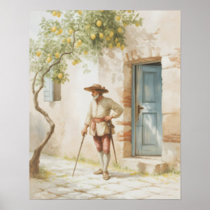 Poster Sous le citron - Une pause intemporelle