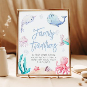 Poster Sous le jeu des traditions familiales favorites de
