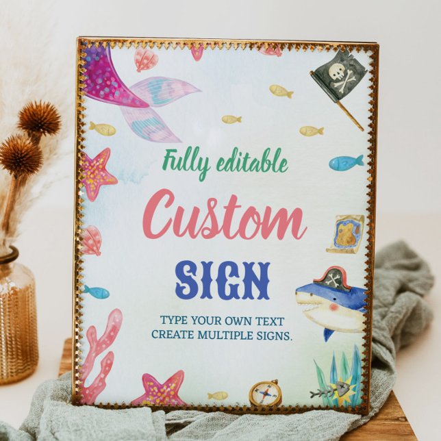 Poster Sous le panneau de la table de fête d'anniversaire (Créateur téléchargé)