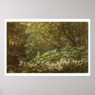 Poster Sous les feuilles de patience par Richard Doyle, A