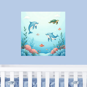 Poster Sous les mignons enfants de la mer