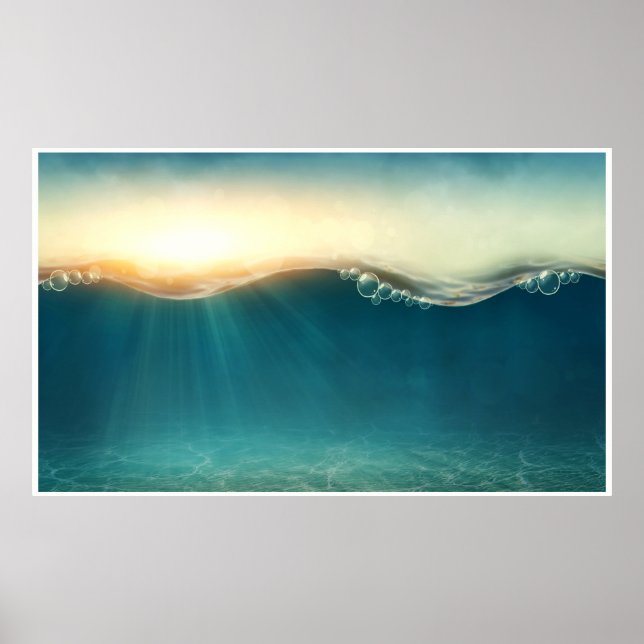 Poster sous l'océan aquatique (Devant)