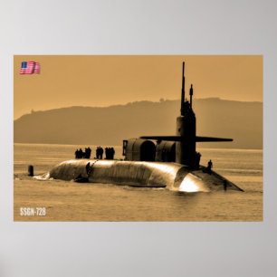POSTER SOUS-MARINE DES MISSILES DE CROISIÈRE - SSGN-728