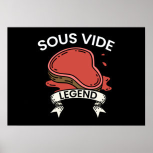 Poster Sous Vide Legend Cook Kitchen Funny Cooking