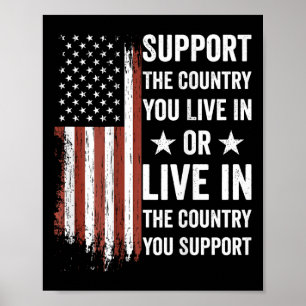 Poster Soutenez le pays dans lequel vous vivez Drapeau am